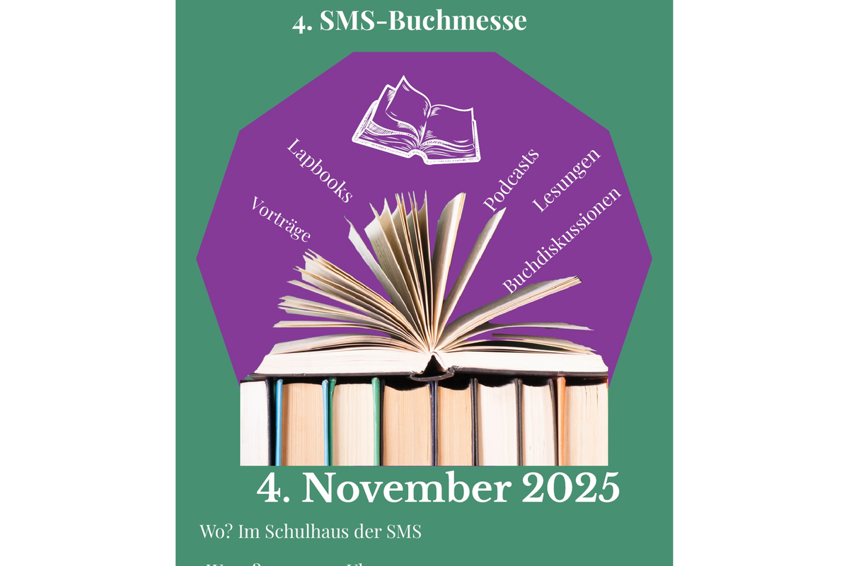 Titelbild für Beitrag: Herzliche Einladung zur 4. SMS-Buchmesse am 04.11.2025!