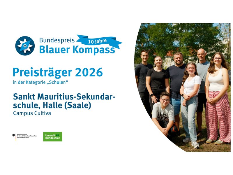 Titelbild für Beitrag: Wir haben es geschafft, wir haben gewonnen! „Campus Cultiva“ ist Preisträger des „Blauen Kompass“ – Ein riesiges Dankeschön an alle!