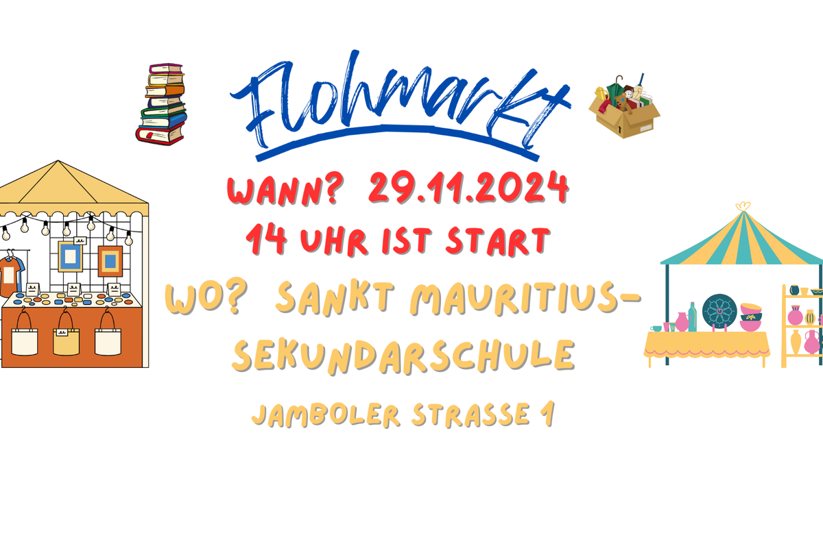 Titelbild für Beitrag: Einladung zum 1. SMS-Flohmarkt am 29. November 2024